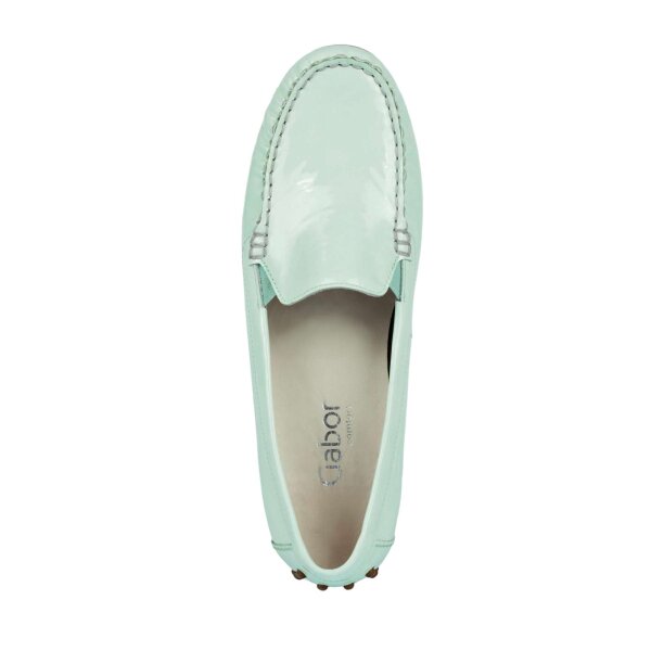 Marken-Damen-Lackleder-Slipper, mint