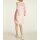 Šifono suknelė su nėriniais, persikinės-baltos spalvos