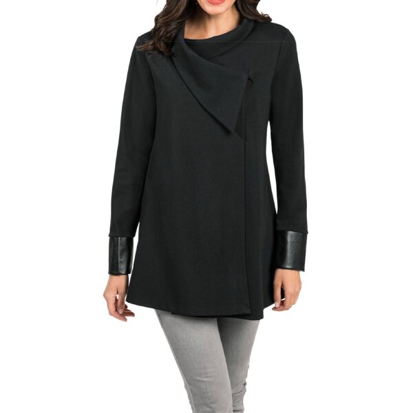 Sweatjacke, schwarz