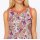 Designer-Druck-Top, mandarine-fuchsia