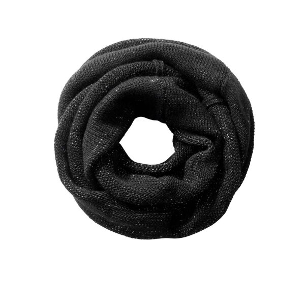 Designer-Schlauchschal, schwarz-silber