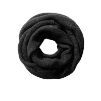Designer-Schlauchschal, schwarz-silber
