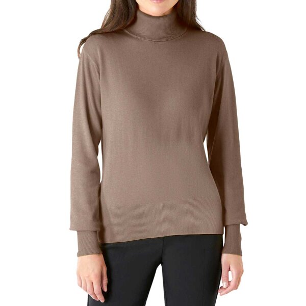 Feinstrickpullover m. Kaschmir, camel-meliert