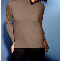 Feinstrickpullover m. Kaschmir, camel-meliert