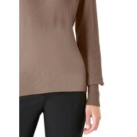 Feinstrickpullover m. Kaschmir, camel-meliert