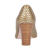 Peeptoe-Pumps, camel-goldfarben