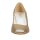 Peeptoe-Pumps, camel-goldfarben