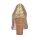 Peeptoe-Pumps, camel-goldfarben
