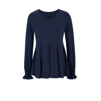 Designer-Shirt m. Schößchen, marine