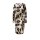 Designer-Jerseykleid, camel-schwarz-bedruckt