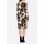 Designer-Jerseykleid, camel-schwarz-bedruckt