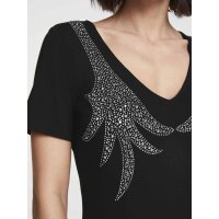 Koszulka jersey z kamieniami, czarna