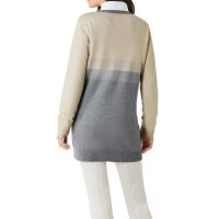Merino-Kaschmir-Strickjacke, elfenbein-steingrau