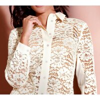 Lace blouse, ecru