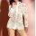 Lace blouse, ecru