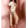 Print sweater with cut-outs and lace, ecru-beige