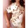 Print sweater with cut-outs and lace, ecru-beige
