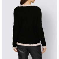 Wool cardigan, black-ecru