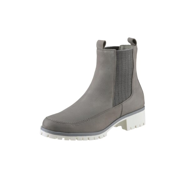 Cowhide nubuk leather chelsea boots, grey