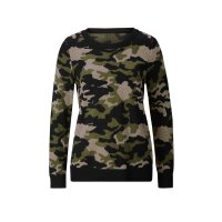 Jacquard sweater, black-olive