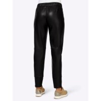 Designer-Lederimitat-Hose, schwarz
