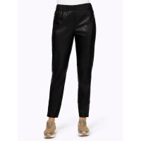 Designer-Lederimitat-Hose, schwarz