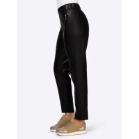Designer-Lederimitat-Hose, schwarz
