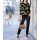 Designer-Lederimitat-Hose, schwarz
