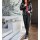 Designer-Lederimitat-Hose, schwarz