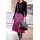 Designer-Plisseerock, schwarz-magenta-orange