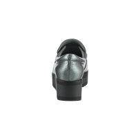 Rind-Nappa-und-Veloursleder-Slipper m.Strass, grau