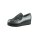 Rind-Nappa-und-Veloursleder-Slipper m.Strass, grau