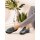 Rind-Nappa-und-Veloursleder-Slipper m.Strass, grau