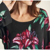 Print sweater, black-colourful
