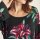 Druckpullover, schwarz-bunt