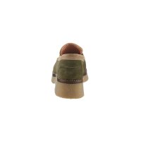Rind-Veloursleder-Loafer, khaki-beige
