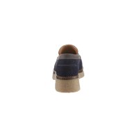 Cowhide velours loafer, navy-grey