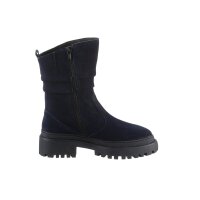 Cowhide suede boots with warm lining, navy