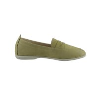 Rind-Nubukleder-Slipper, schilfgrün