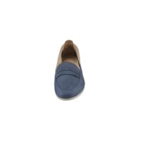 Rind-Nubukleder-Slipper, jeansblau