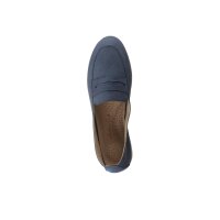 Rind-Nubukleder-Slipper, jeansblau