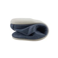Rind-Nubukleder-Slipper, jeansblau