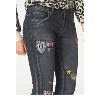Marken-Damen-Jeans, dunkelblau, 34 inch