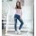 Marken-Damen-Jeans, dunkelblau, 34 inch