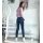 Marken-Damen-Jeans, dunkelblau, 34 inch