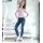Marken-Damen-Jeans, dunkelblau, 34 inch