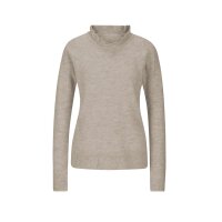 Sweter ze stójką, brązowo-kość słoniowa