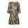 Designer-Druckkleid, oliv-bunt
