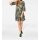Designer-Druckkleid, oliv-bunt