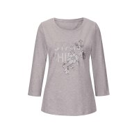 Shirt with beads, stone grey